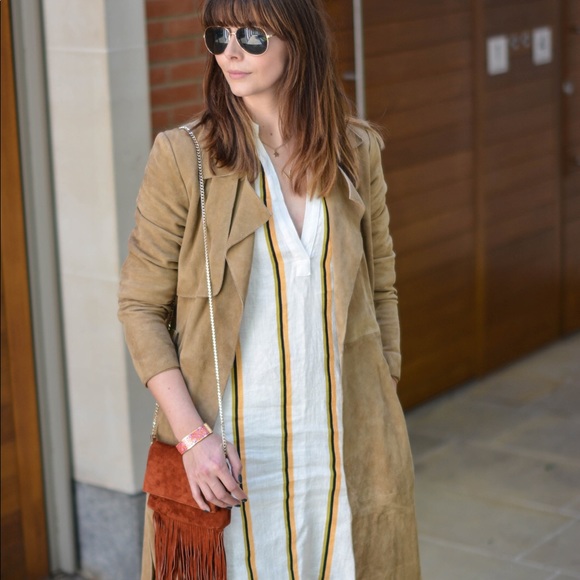 H&M Linen Long Sleeve Shirtdress Tunic Hi Low 4
